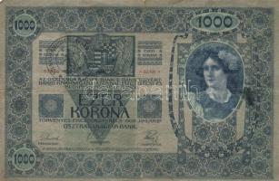 1915. 10K + 1912. 100K (2x) + 1902. 1000K mindegyik "Tolna Vármegye Bonyhád Község" felülb...