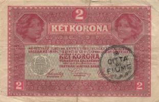 1917. 2K + 1915. 10K + 1913. 20K mindegyik fiumei felülbélyegzéssel + 1916. 1K zöld "Deutschöst...