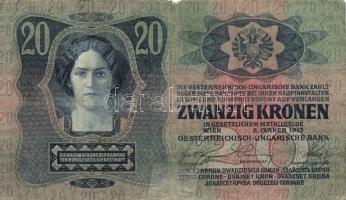 1917. 2K + 1915. 10K + 1913. 20K mindegyik fiumei felülbélyegzéssel + 1916. 1K zöld "Deutschöst...