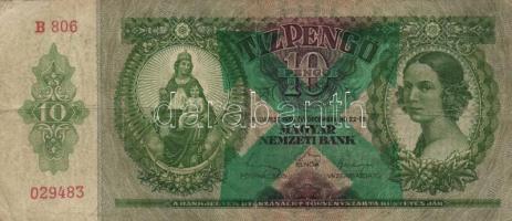 1930-43. 10P ,20P, 50P, 100P mindegyik hamis nyilaskereszt felülbélyegzéssel T:III,III-