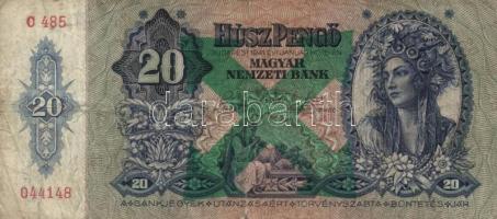 1930-43. 10P ,20P, 50P, 100P mindegyik hamis nyilaskereszt felülbélyegzéssel T:III,III-