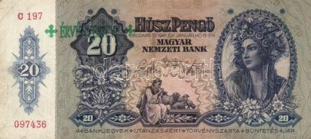 1930-41. 10P, 20P, 50P, 100P mindegyik hamis nyilaskeresztes/"érvényesítve" felülbélyegzés...