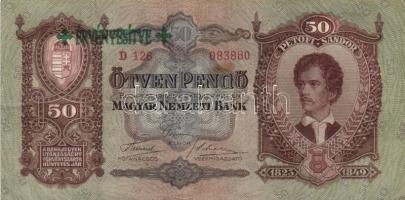 1930-41. 10P, 20P, 50P, 100P mindegyik hamis nyilaskeresztes/"érvényesítve" felülbélyegzés...