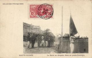Upper Guinea border post, salute (fl)