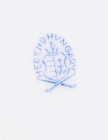 Herendi Viktória lapostányér készlet (6 db), kézzel festett, hibátlan, jelzett, d:25 cm