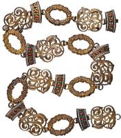 1915-. "Vaskorona Rend" rendi láncának egy darabja. Későbbi aranyozott ezüst típus nemesfé...