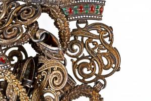 1915-. "Vaskorona Rend" rendi láncának egy darabja. Későbbi aranyozott ezüst típus nemesfé...