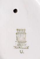 Kézzel festett Zsolnay porcelán kutya, jelzett, m: 13 cm