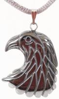 Hematit sas alakú függő kapcsos textil függesztővel /
haematite eagle head pendant