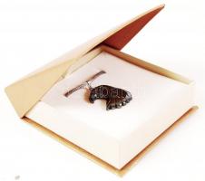 Hematit sas alakú függő kapcsos textil függesztővel /
haematite eagle head pendant