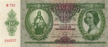 1936. 10P (2x), egyik "*B 277 - 000518"  T:I,I-
Adamo P9,P9A