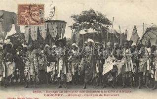 Abomey travelling of the Colonial Secretary, dancers, folklore