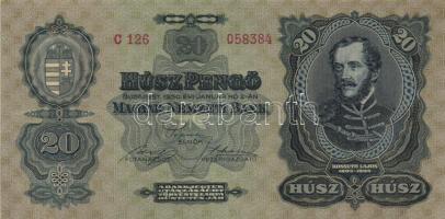 1930. 20P T:II (hajtott, szép papír) Adamo P11