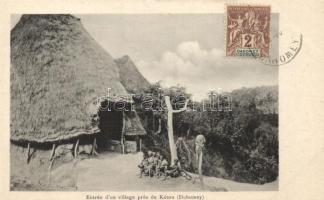 Entrance of a village near Kétou, folklore