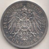 Német Császárság / Poroszország 1901A 5M Ag "200 éves a királyság" T:BU(2)
German States /...