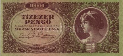 1945. 10.000P, egyik "MNB" bélyeggel + 1946. 10.000MP + 1946. 10.000BP T:I