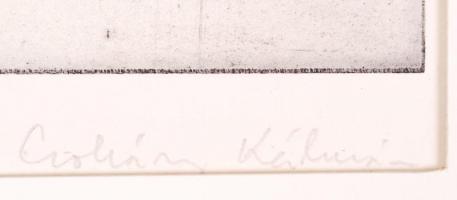 Csohány Kálmán (1925-1980): Három királyok. Rézkarc, papír, jelzett, paszpartuban, 30×20 cm