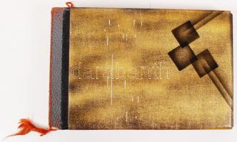 cca 1940 61 db fotót tartalmazó fényképalbum, benne az erdélyi román katonai felvonulás képeivel is,...