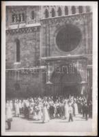 cca 1947 Szent István napi körmenet, 3 db fotó, 10x8, 17x12 és 18x13 cm-es méretben