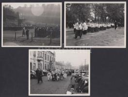 cca 1940 Szent Jobb körmenet 3 db fotó 10x8 cm