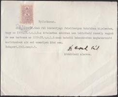 1941, 1944 Származási igazolvány az egyik honvédségi (A4)