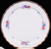 Hollóházi süteményes készlet, matricás, jelzett, hibátlan, d:32 cm, d:19 cm