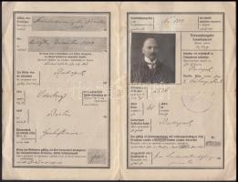 1917 Bp., Fényképes utazási engedély a Balkán vonattal való utazáshoz