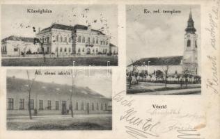 Vésztő állami elemi iskola, községháza, Református templom