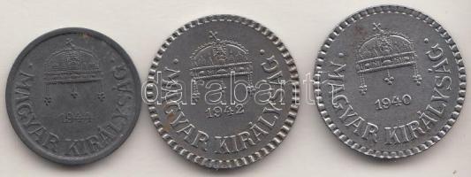 1927-1940. 2f (10x) + 1940-1942. 2f rovátkolt perem (2x) + 1940. 2f sima perem + 1943-1944. 2f (2x) ...