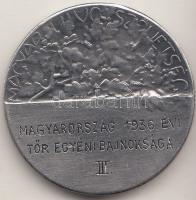 1936. "Tőr egyéni bajnokság III." Ag sportérem (12g/28mm) szign.: S.G.A. (Scheid ezüstáru és éremgyár) T:2-