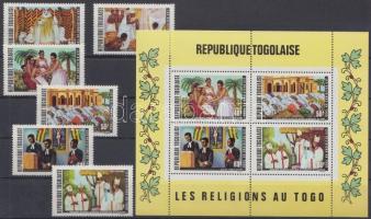 Vallások Togóban sor + blokk, Religions in Togo set + block