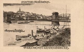 Budapest Művészi Képeslapok sorozat, 10 db réznyomat, tokkal