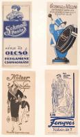 cca 1910 4 db számolócédula (Schmoll paszta, Holzer, Fenyves)