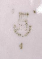 Zsolnay fehér porcelán cukortartó, hibátlan, jelzett, m: 14cm