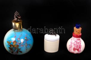 3 db piperetartó (kis kerámia, porcelán és üveg)