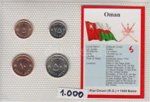Omán 1999. 5b - 50b 4klf darab bemutató szett T:1 Oman 1999. 5 baisa - 50 baisa 4 different, coin set C:UNC