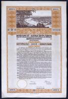 1916. "Budapest Székesfőváros" kötelezvénye 200K-ról szelvényekkel magyar és német nyelven T:III