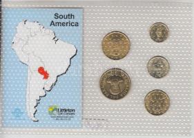 Paraguay 1992-1998. 1G - 100G, 5klf fémpénz bemutató szett T:1
Paraguay 1992-1998. 1 Guarani - 100 G...