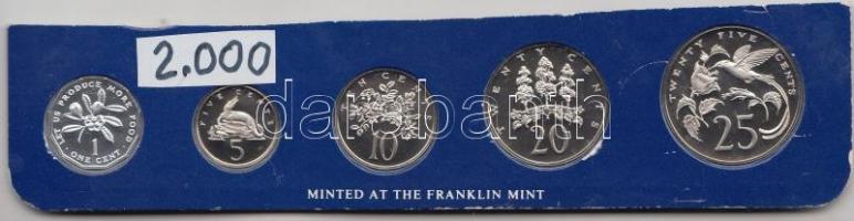 Jamaica 1976. 1c-25c 5klf db T:PP
Jamaica 1976. 1 cent - 25 cents 5 different C:PP