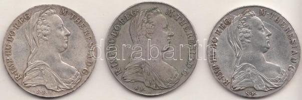 Ausztria 1780SF Tallér Ag "Mária Terézia" 3db klf utánverete T:2,2-
Austria 1780SF Thaler ...
