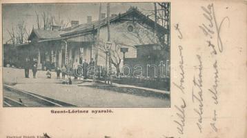 Budapest XVIII. Pestszentlőrinc nyaraló vasútállomás; Fischhof Henrik kiadása (b)