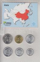Kína 1983-2001. 1f - 1Y 6klf forgalmi pénzek szettben T:1
China 1983-2001. 1 fen - 1 Yuan, 6 differe...