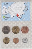 Mianmar 1966- 1p - 1K 6klf, bemutató szettben T:1
Myanmar 1966- 1 paisa - 1 Kyat, 6 different coins ...