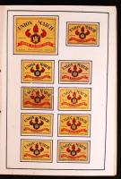 Belgium 1423 db-os gyufacímke gyűjtemény, régiekkel, nagyon szépen feliratozva, albumba rendezve /
B...