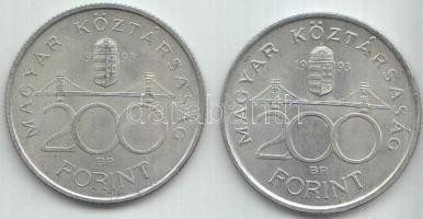 1993. 200Ft Ag "MNB" (2x) T:2
Adamo F13