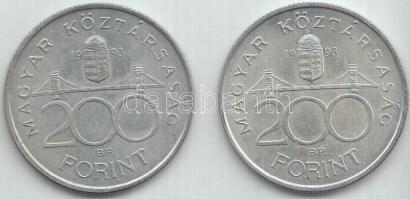 1993. 200Ft Ag "MNB" (2x) T:2
Adamo F13