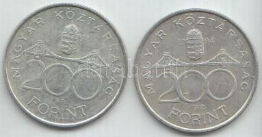 1994. 200Ft Ag "Deák" (2x) T:2
Adamo F13.1