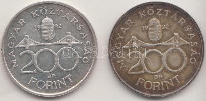 1992. 200Ft Ag "MNB" (2x) T:2
Adamo F13