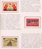 Ausztria vegyes 339 db-os gyufacímke gyűjtemény, régiekkel, nagyon szépen feliratozva, albumba rende...