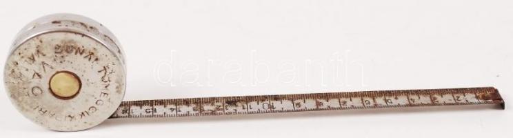 Dunai Tömegcikkipari Vállalat, Vác, fém mérőszalag, rozsdafoltokkal